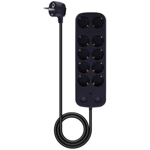 ISY IPS-9120-B Stekkerdoos met 10 Stopcontacten