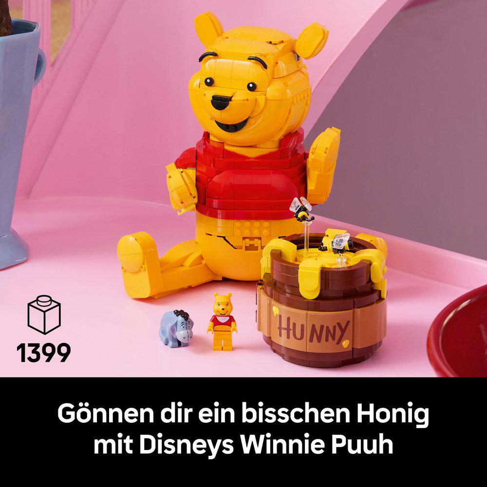 Winnie Puuh Lego-Set mit Honigtopf und Freunden.