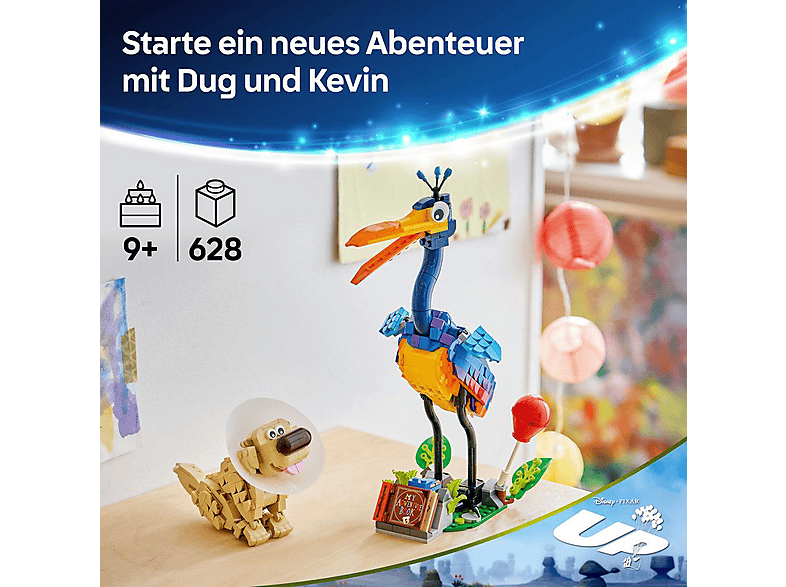 LEGO Disney Pixar 43290 Kevin und Dug Bausatz, Mehrfarbig