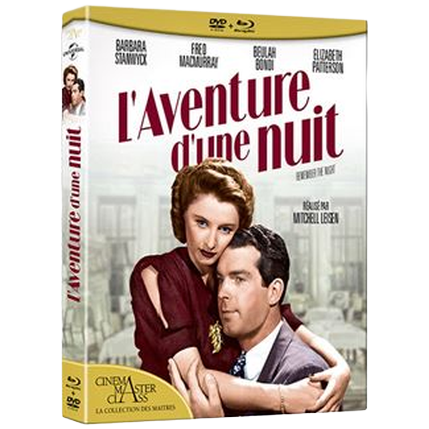 Jaquette DVD de L'Aventure d'une nuit avec Barbara Stanwyck et Fred MacMurray.