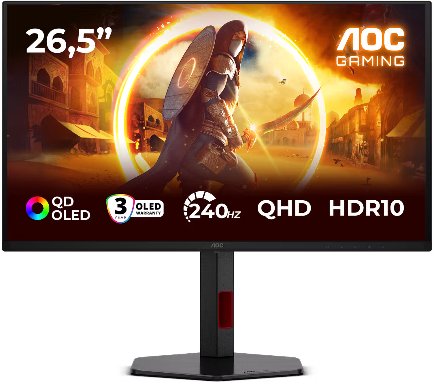 AOC Q27G4ZDR 26,5'' Sík WQHD 240 Hz 16:9 QD-OLED Gamer Monitor
