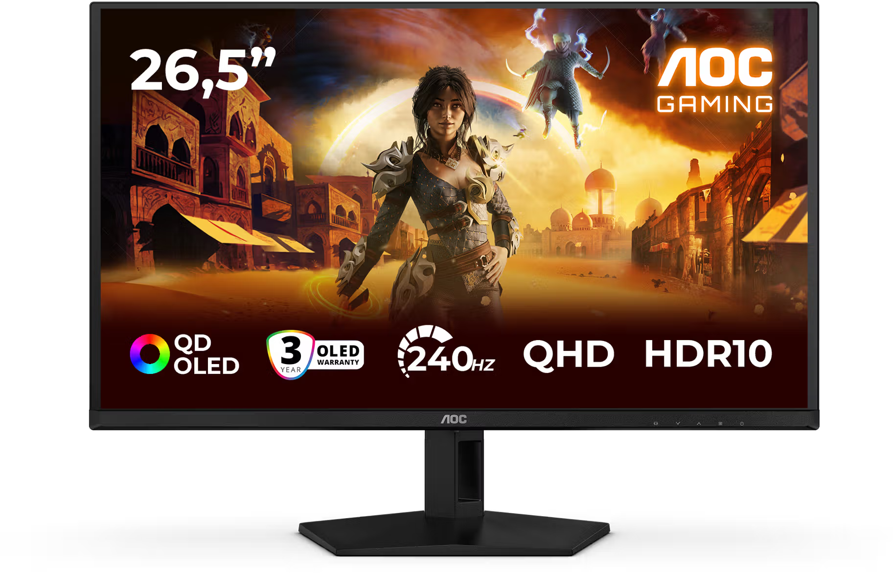 AOC Q27G41ZDF 26,5'' Sík WQHD 240 Hz 16:9 OLED Gamer Monitor