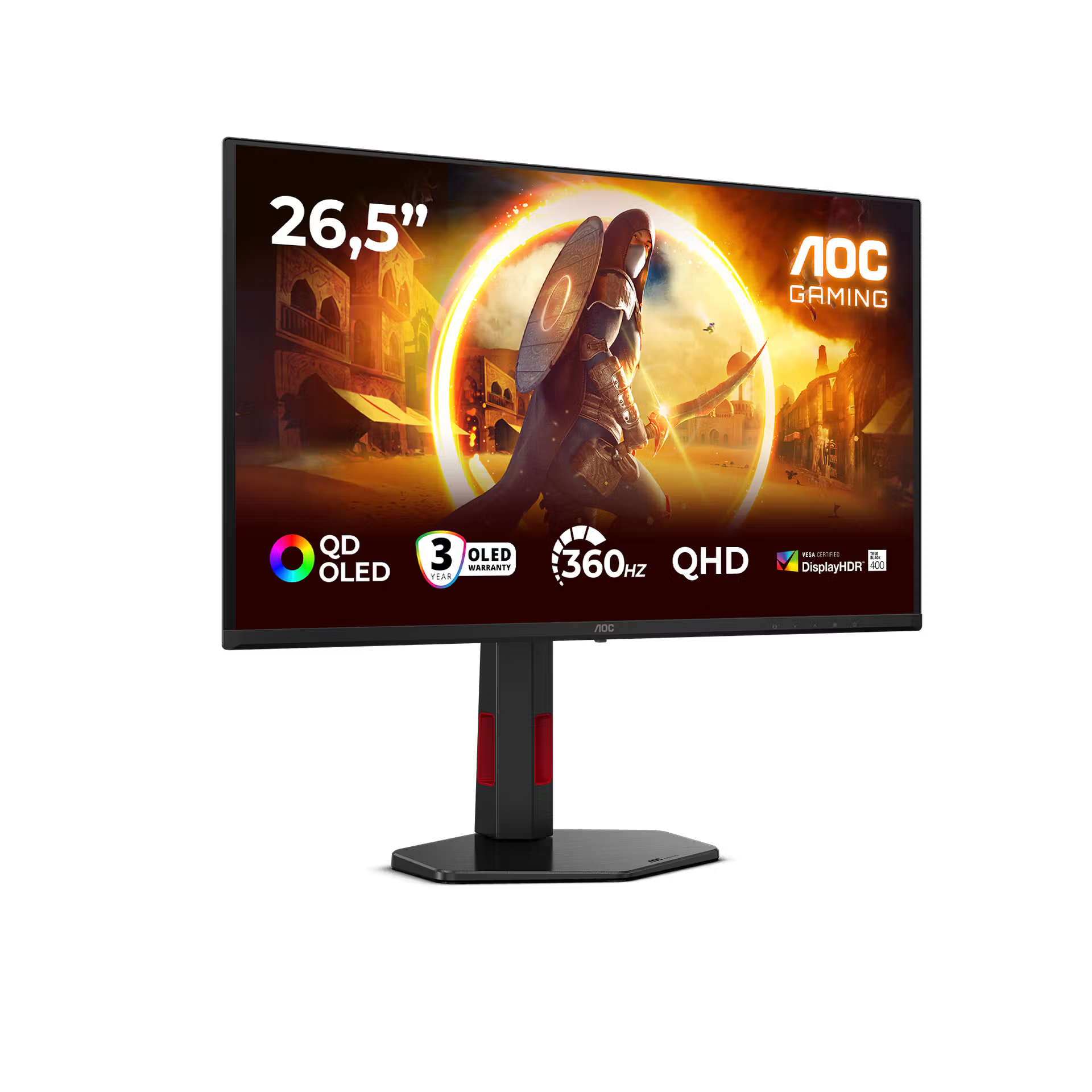 Egy 26,5 hüvelykes gamer monitor QD-OLED, 360Hz, QHD és HDR 400.