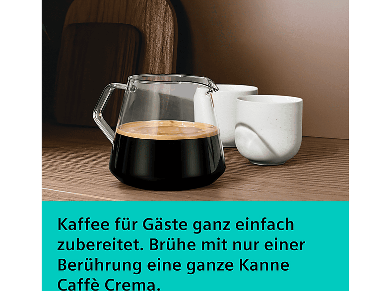 Siemens TQ723E03 EQ700 iAroma Kaffeevollautomat (Edelstahl, Keramikmahlwerk, 19 bar, externer Milchbehälter) — Foto 5 von 5