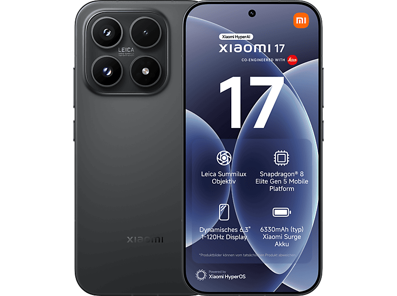 Xiaomi 17, 512 GB, Black, Dual SIM