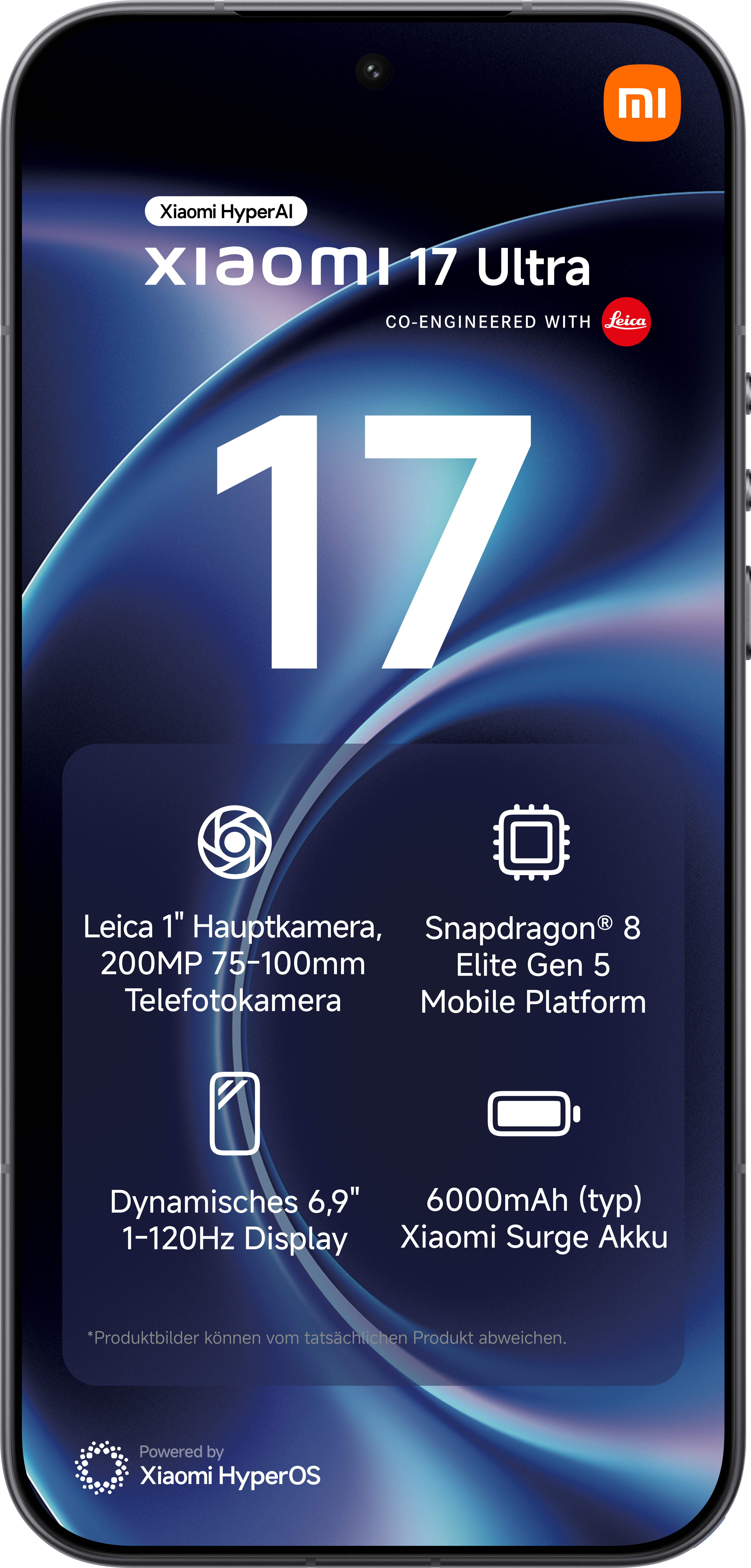 Xiaomi 17 Ultra: Leica Kamera, Snapdragon 8 Elite, 6,9" Display, 6000mAh Akku.