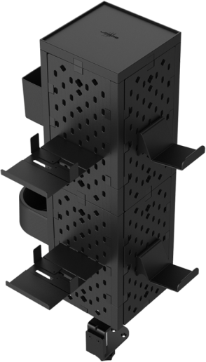 URAGE Peg Board Moduláris asztali vagy fali rendező készlet, fekete (186081)
