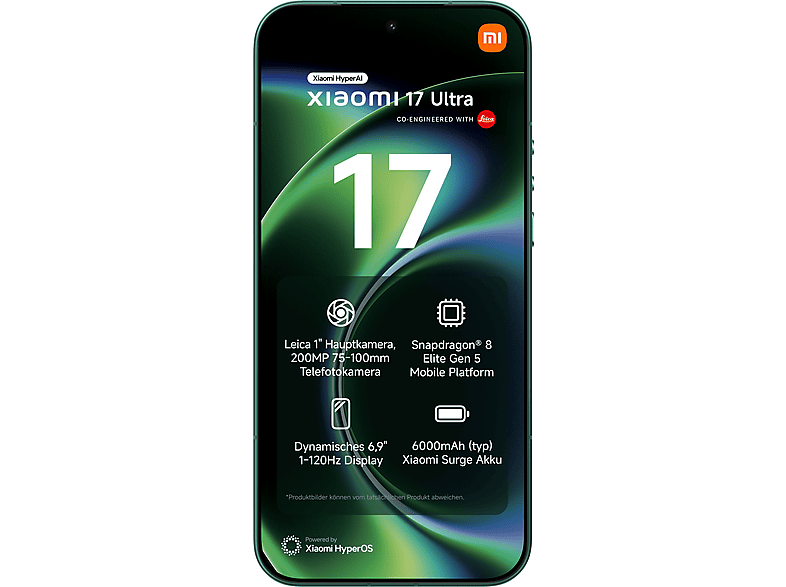 XIAOMI 17 Ultra 512 GB in Starlit Green bei MediaMarkt