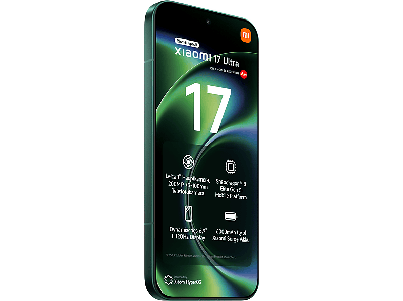 XIAOMI 17 Ultra 512 GB Starlit Green Dual SIM | MediaMarkt