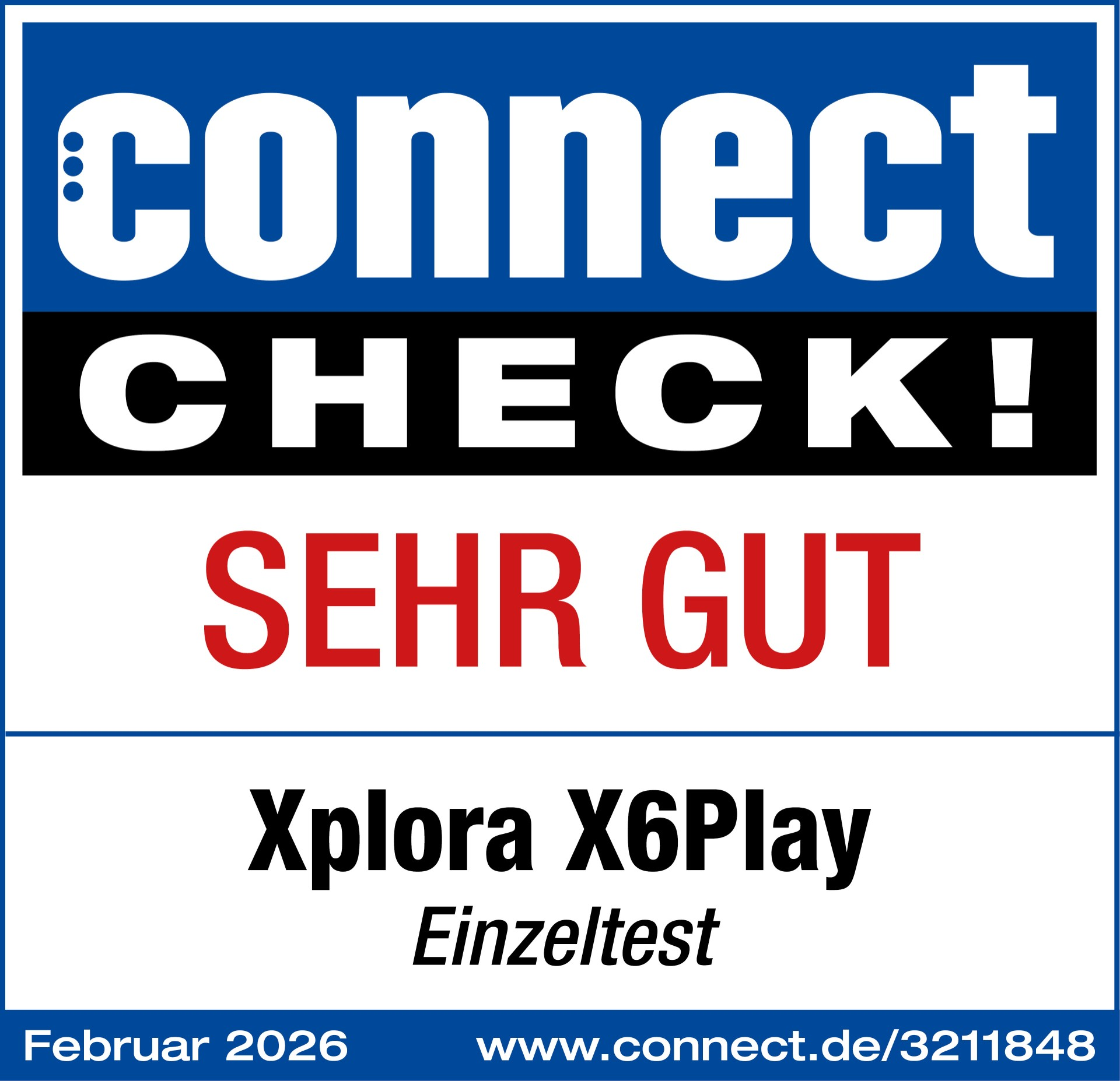 Connect Check: Sehr Gut für Xplora X6Play Einzeltest.