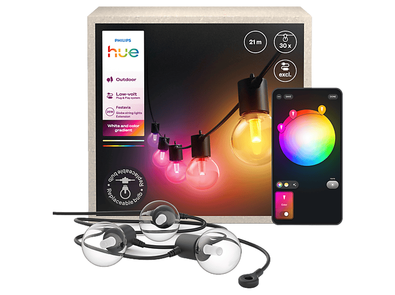Philips Hue Festavia Globe Lichtsnoer 21 meter Uitbreiding