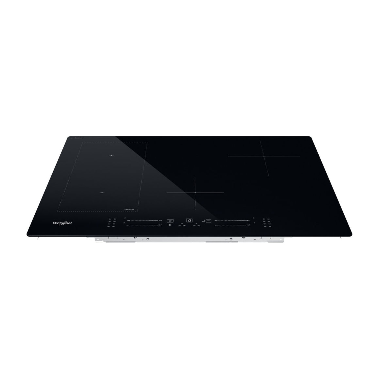 Piano cottura a induzione da incasso nero con comandi touch e quattro zone.