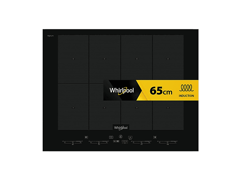 WHIRLPOOL SMO 658C NE PIANO COTTURA A INDUZIONE, 4 zone di cottura, dimensioni: L 65 cm, P 51 piano in Vetroceramica, Nero