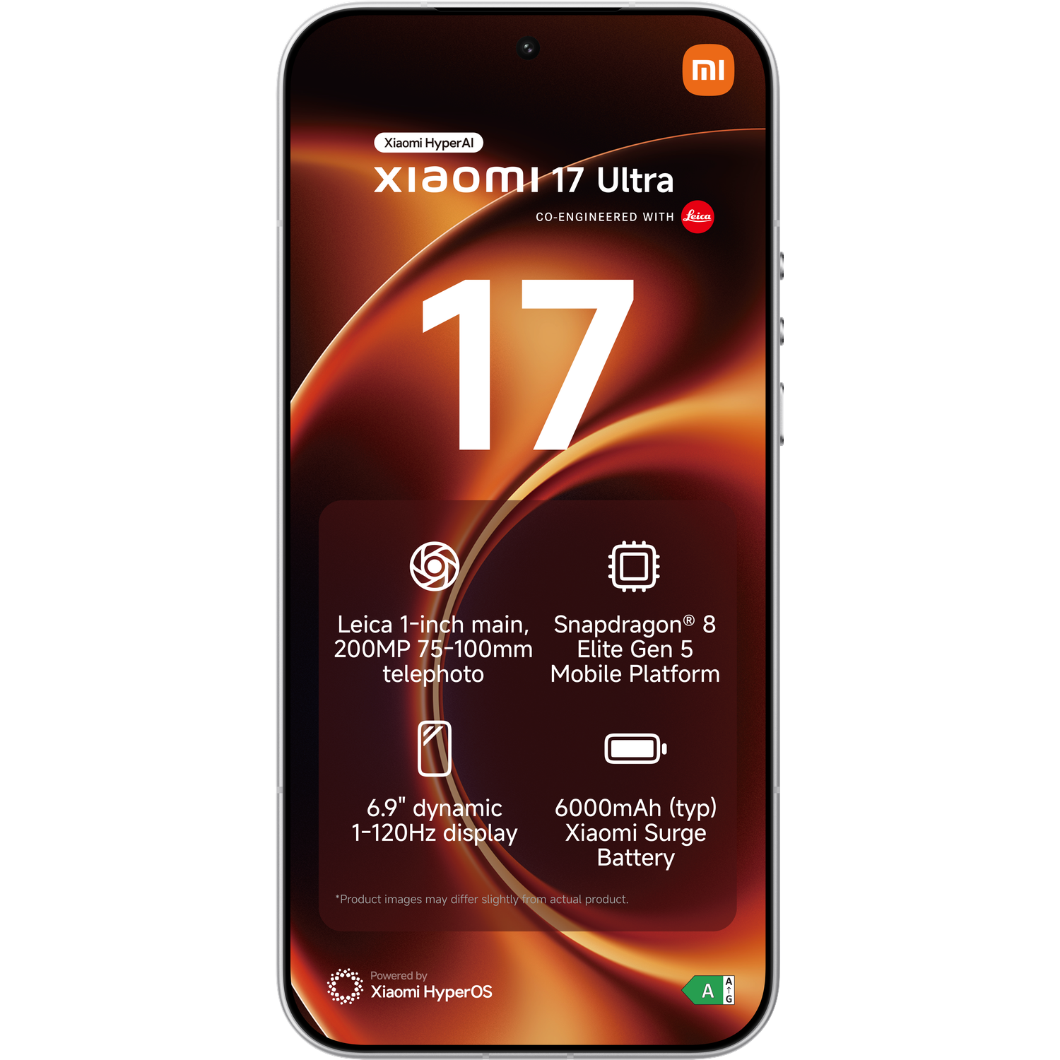Téléphone Xiaomi 17 Ultra avec appareil photo Leica 200MP, Snapdragon 8, écran 6,9 pouces.