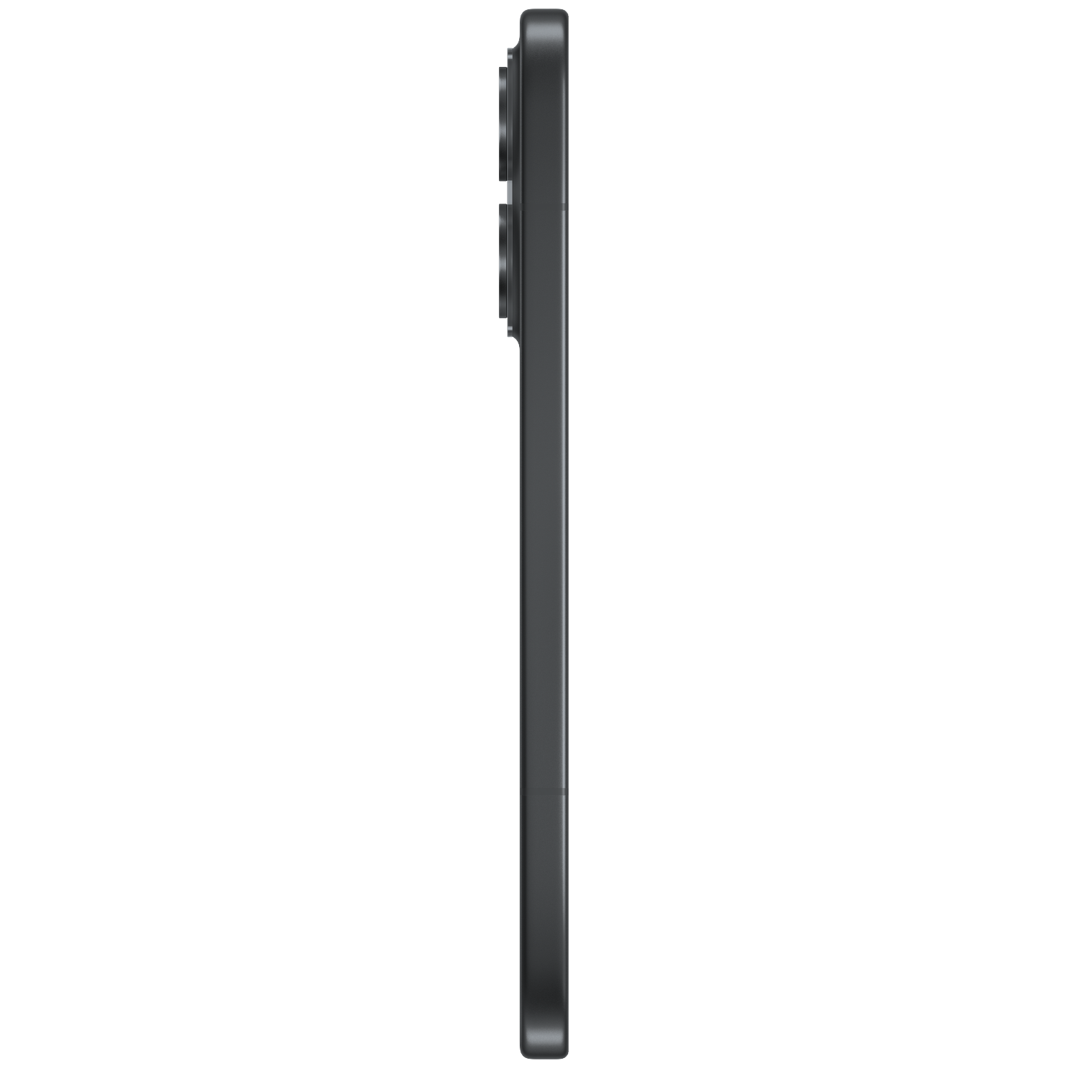 Dark gray smartphone in profile view, showing the camera module.