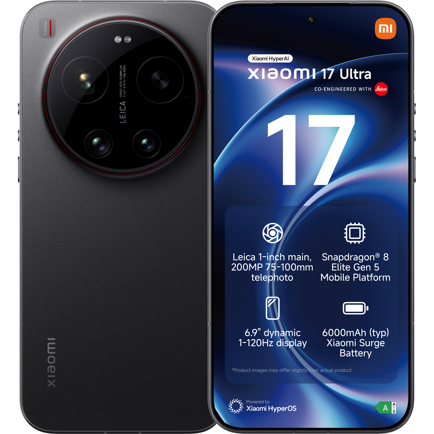 XIAOMI 17 Ultra 16GB RAM - 512 GB Zwart afbeelding