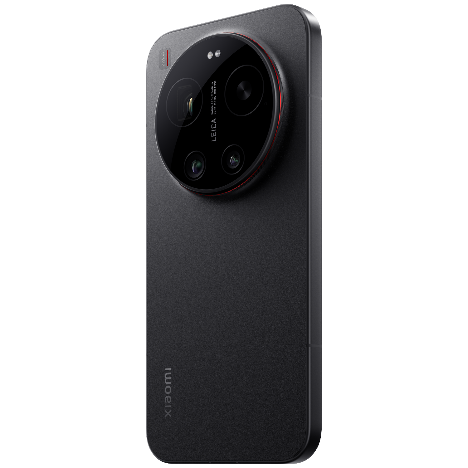 Black smartphone with large camera module featuring Leica branding.