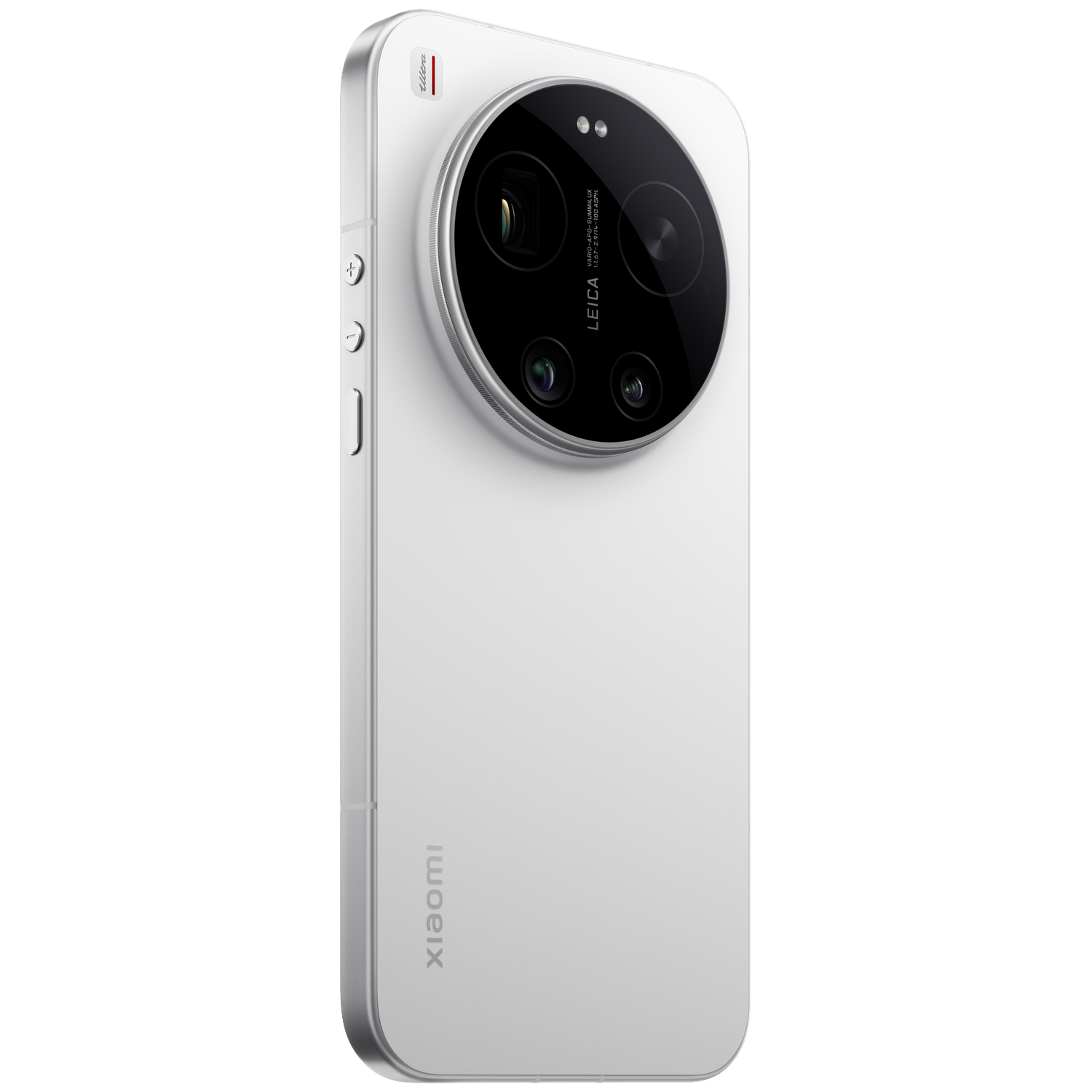 A white smartphone with a large camera module and Leica logo.