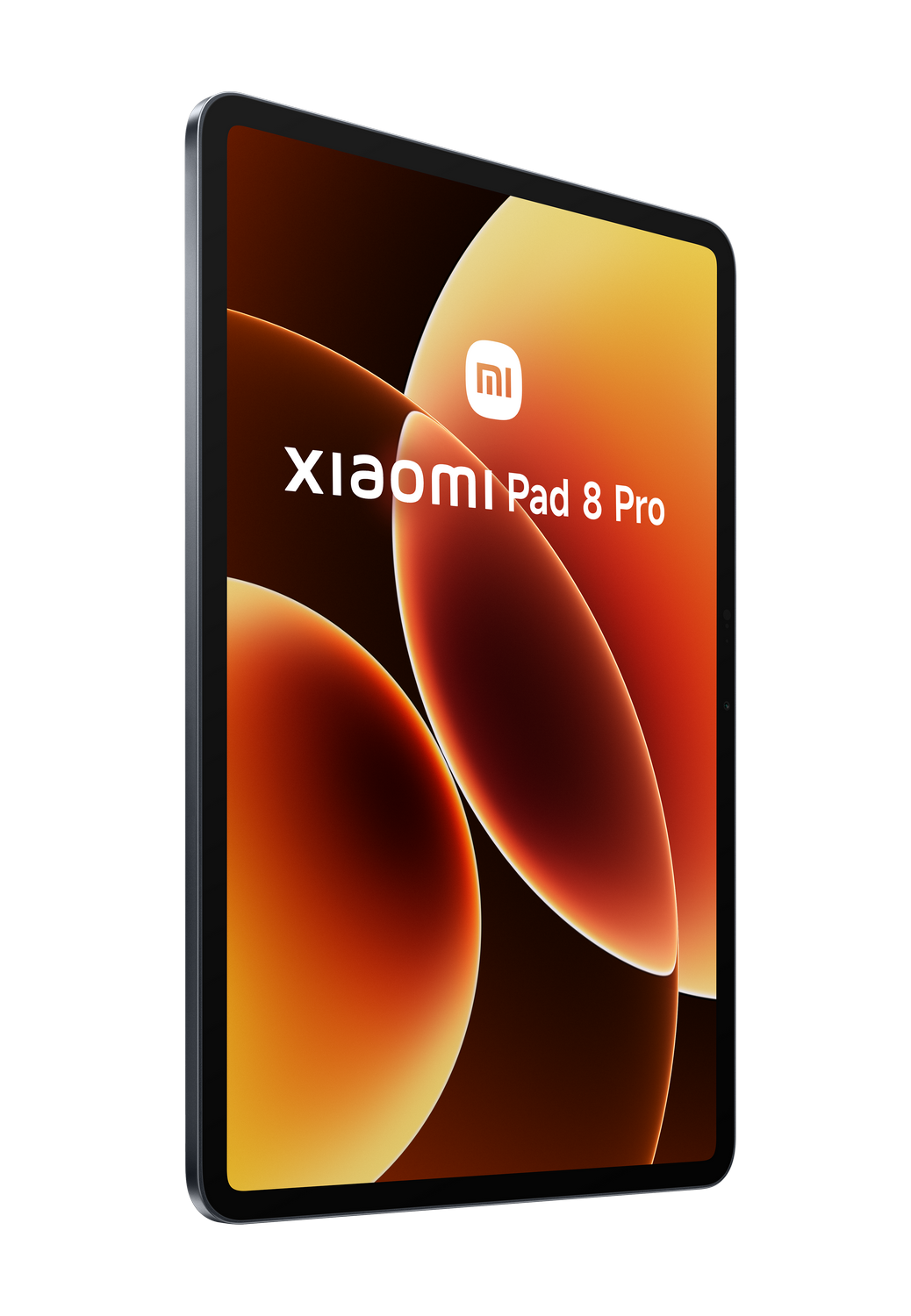 Una tableta Xiaomi Pad 8 Pro con fondo naranja.