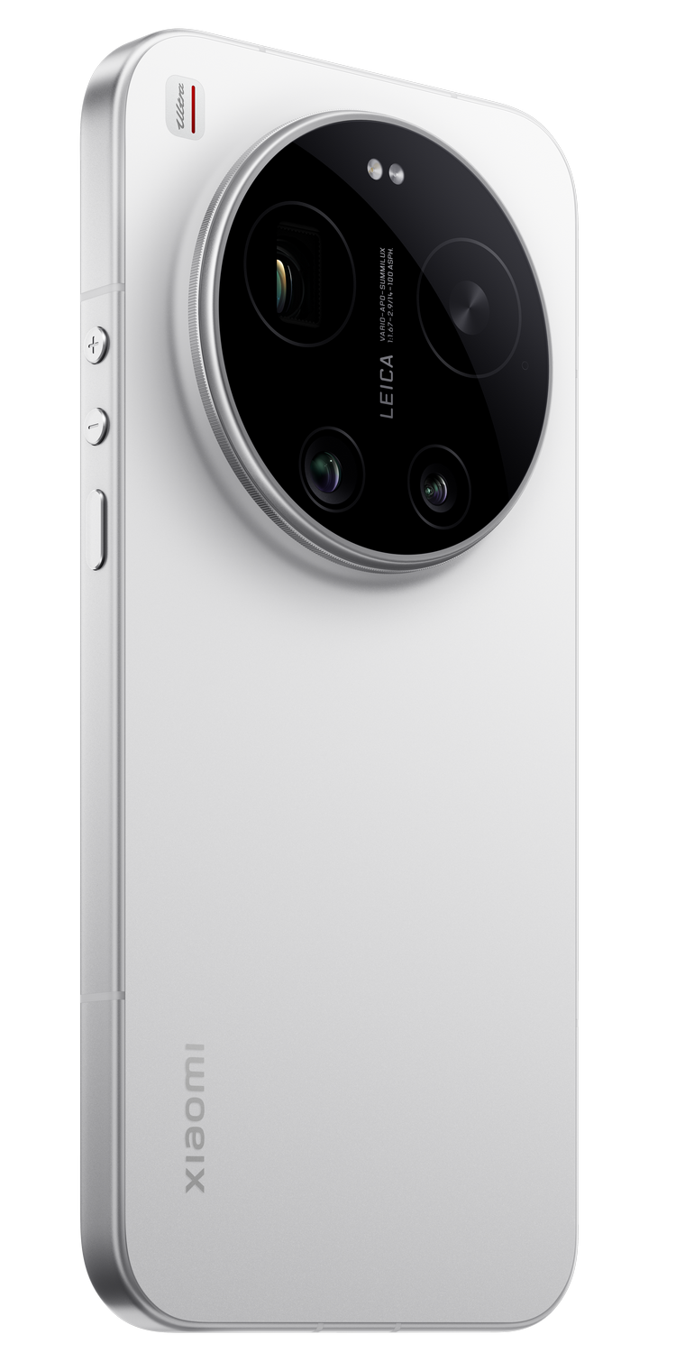 Un smartphone blanco con un gran módulo de cámara circular en la parte trasera.