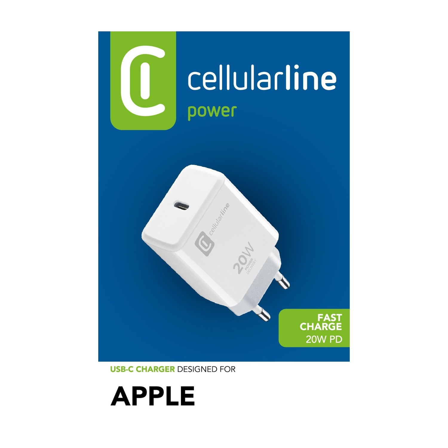 Caricabatterie USB Cellular Line 20W Power Delivery