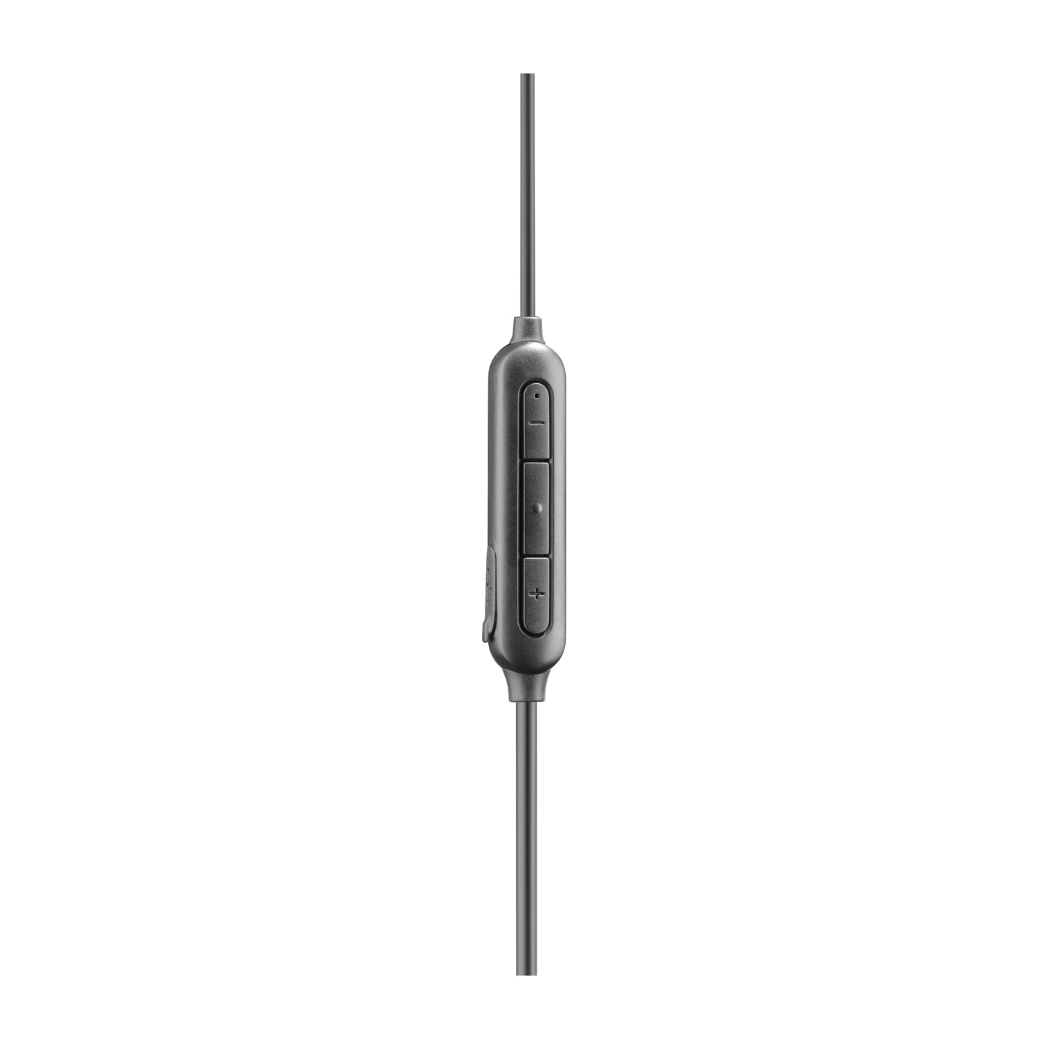 Controller in linea grigio con pulsanti volume e foro microfono.