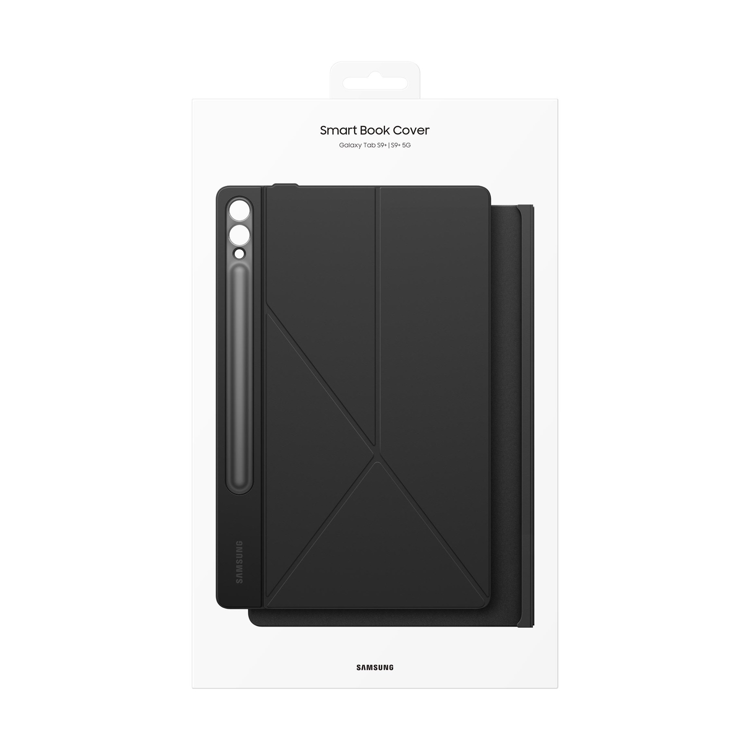 Copertina Smart Book nera Samsung Galaxy Tab S9+ con portapenne.
