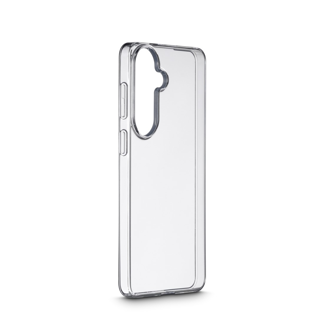 Eine transparente Handyhülle mit Ausschnitt für die Kamera.