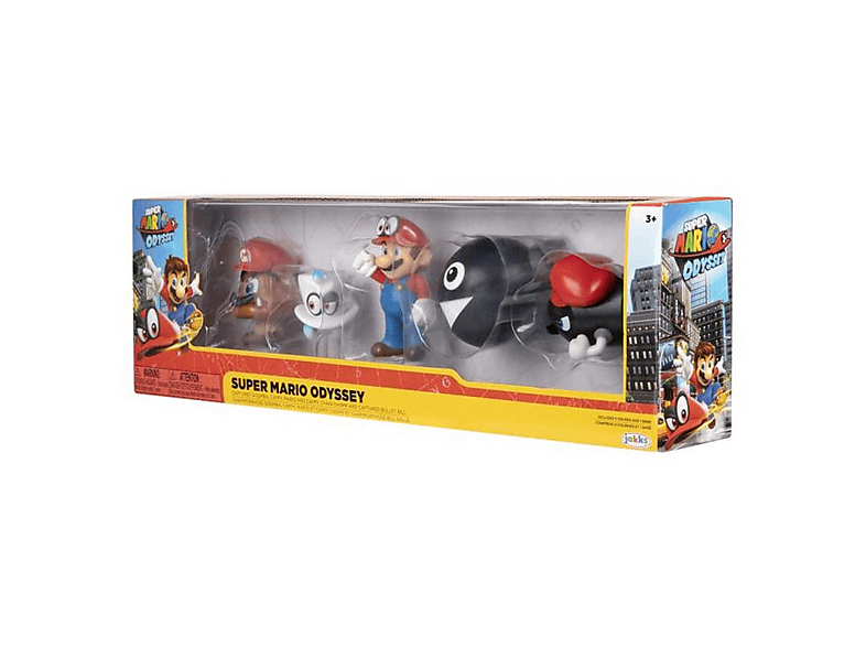 Jakks – Coffret Super Mario 3 Figurines 6 Cm – Mario, Goomba, Bombe – Diorama Avec Tuyau Et Mât D’étendard