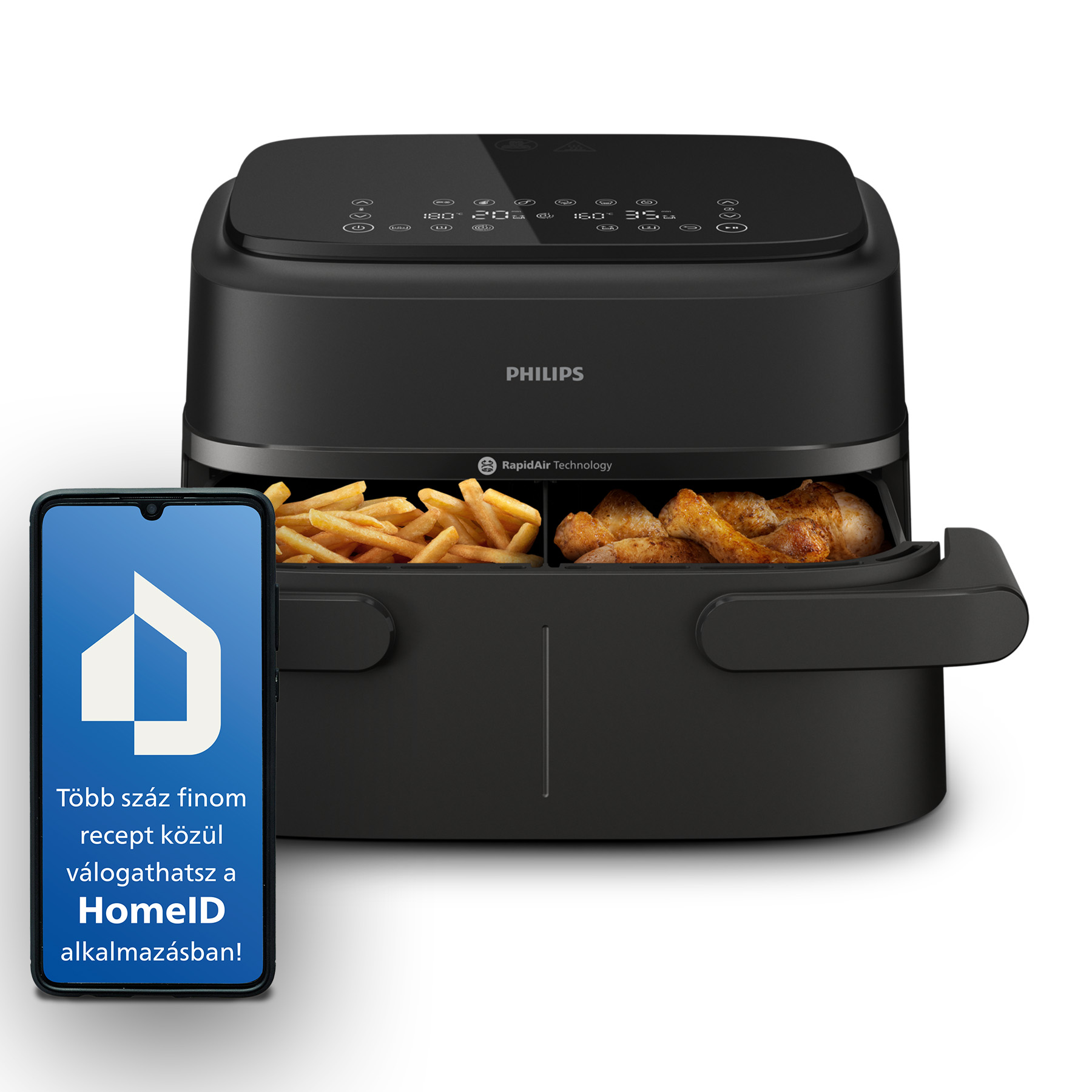 PHILIPS 1000 Series NA150/00 Airfryer 7,1 l flex kosaras forrólevegős sütő