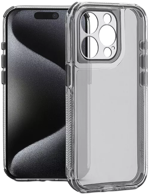 HAFFNER iPhone 15 Pro Matrix Clear kameravédős szilikon tok, átlátszó (HF323171)
