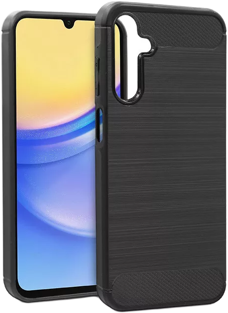HAFFNER Samsung Galaxy A15 4G/5G Carbon szilikon tok, fekete (HF258688)