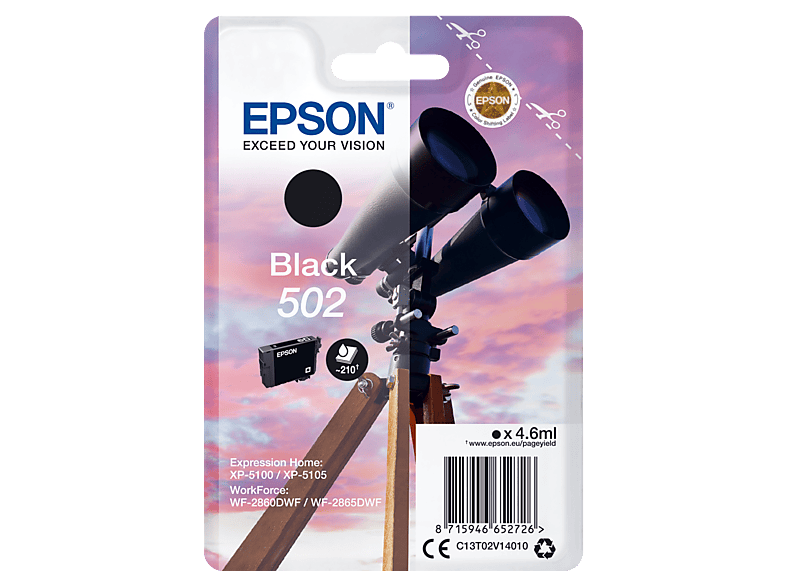 Wkład atramentowy EPSON 502 Czarny