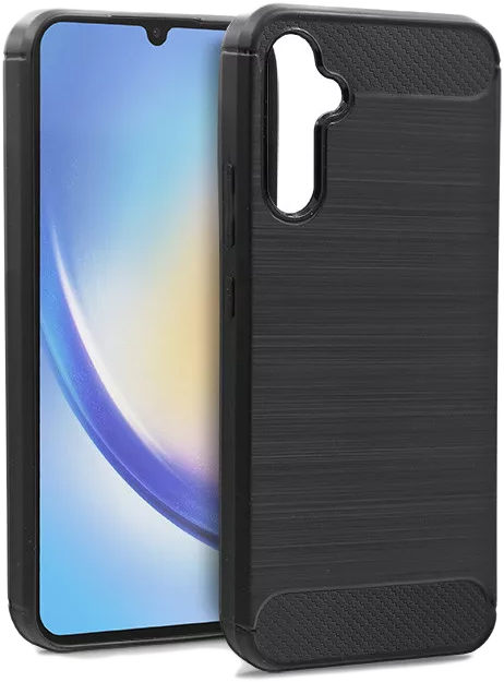 HAFFNER Samsung Galaxy A34 5G Carbon szilikon tok, fekete (PT-6529)