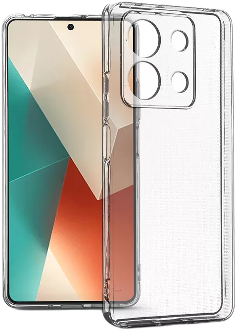 HAFFNER Xiaomi Redmi Note 13 5G Premium Clear Case Box kameravédős szilikon tok, átlátszó (HF283772)