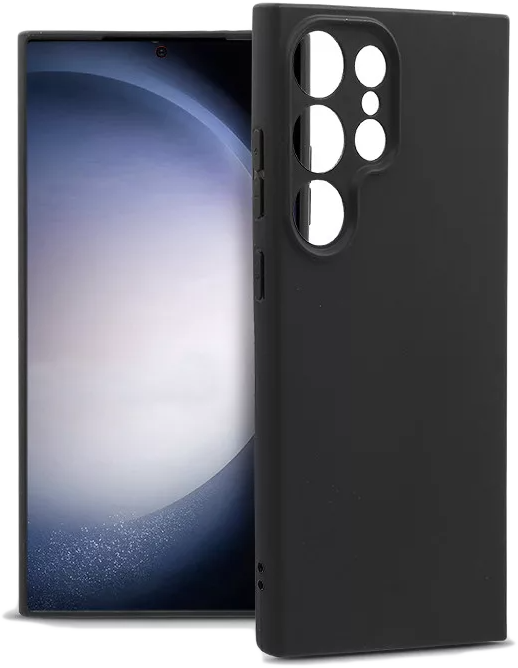 HAFFNER Samsung Galaxy S24 Ultra Matt szilikon tok, fekete (HF712102)