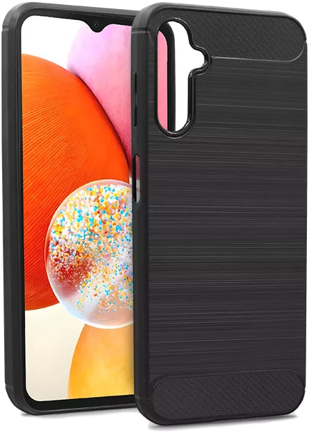 HAFFNER Samsung Galaxy A14 4G/5G Carbon szilikon tok, fekete (PT-6528)