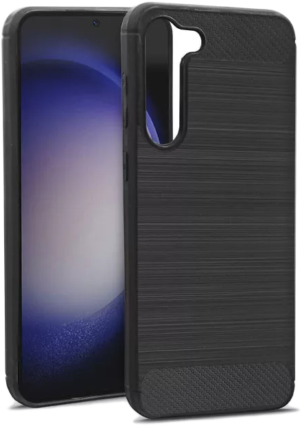 HAFFNER Samsung Galaxy S23+ fekete Carbon szilikon tok (PT-6532)