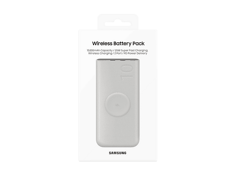 POWER BANK SAMSUNG Wireless Battery Pack 25W 10000 mAh, Bianco