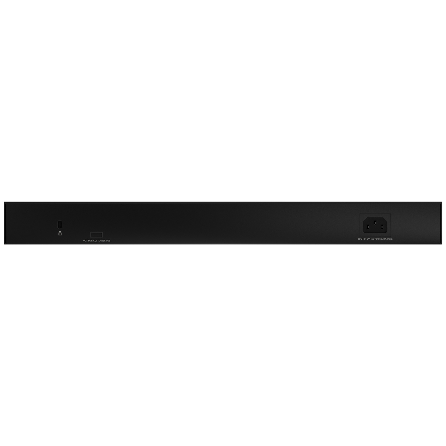 Black device with a lock symbol and power connector.
