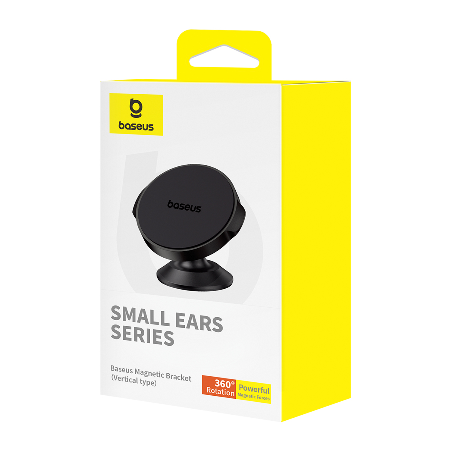Embalaje de un soporte magnético negro para teléfono Baseus.