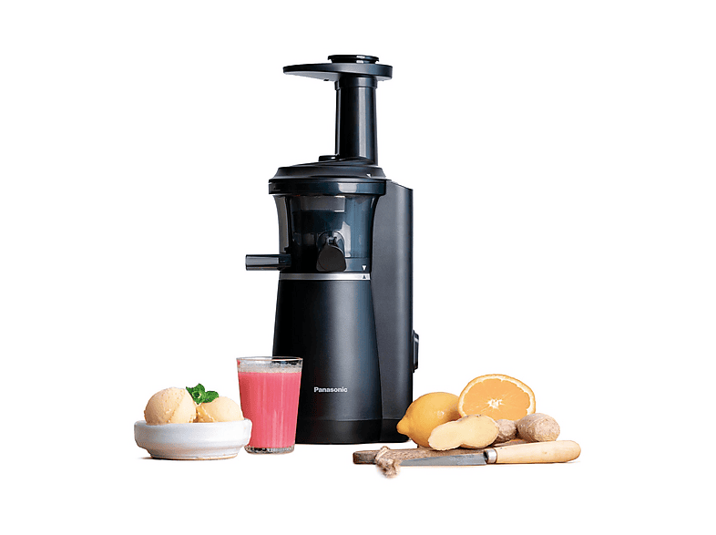 ESTRATTORE DI SUCCO PANASONIC MJ-L501KXE, Potenza 150 W, Rotazione massima 45 rpm, Recipiente succo da 0,92 l, 1 velocità velocità, nero