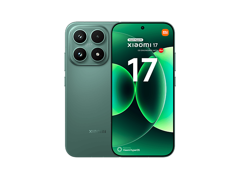 Xiaomi 17, Verde, 512GB, 12GB RAM, 6.3 CrystalRes OLED display, Snapdragon® 8 Elite Gen 5 Mobile Platform, 6000 mAh