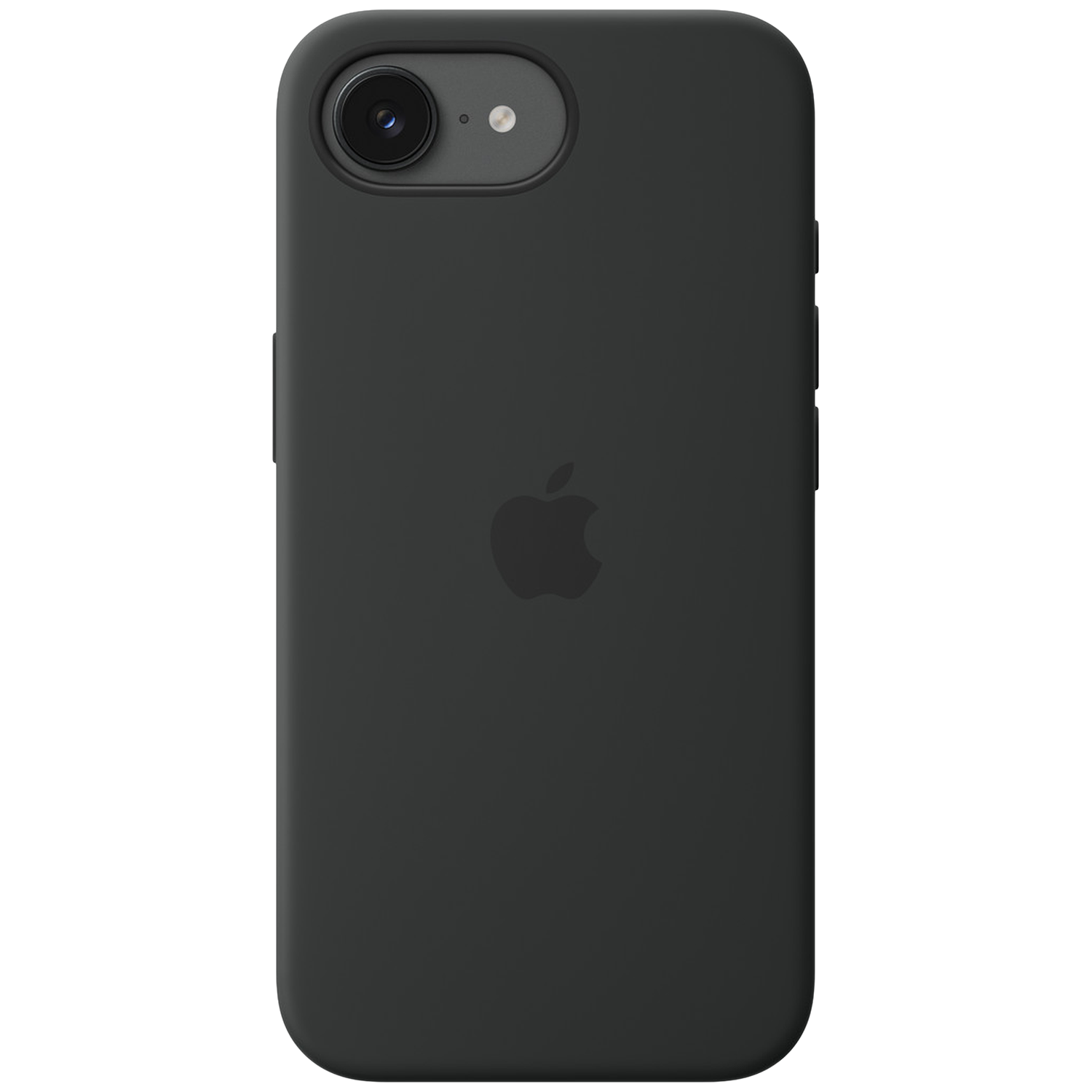 Zwarte iPhone met Apple-logo en camera aan de achterkant.