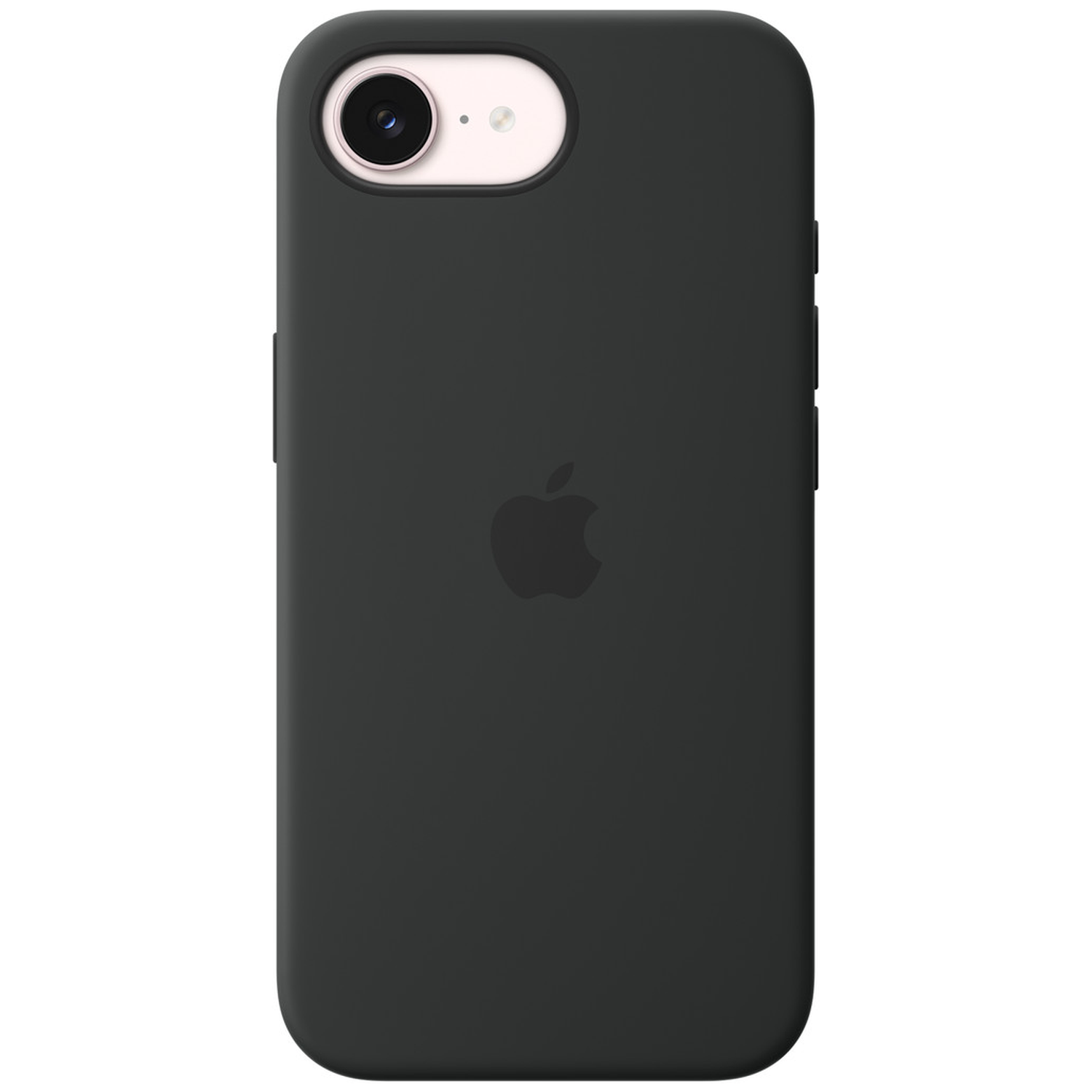 Black iPhone case with Apple logo and camera cutout.