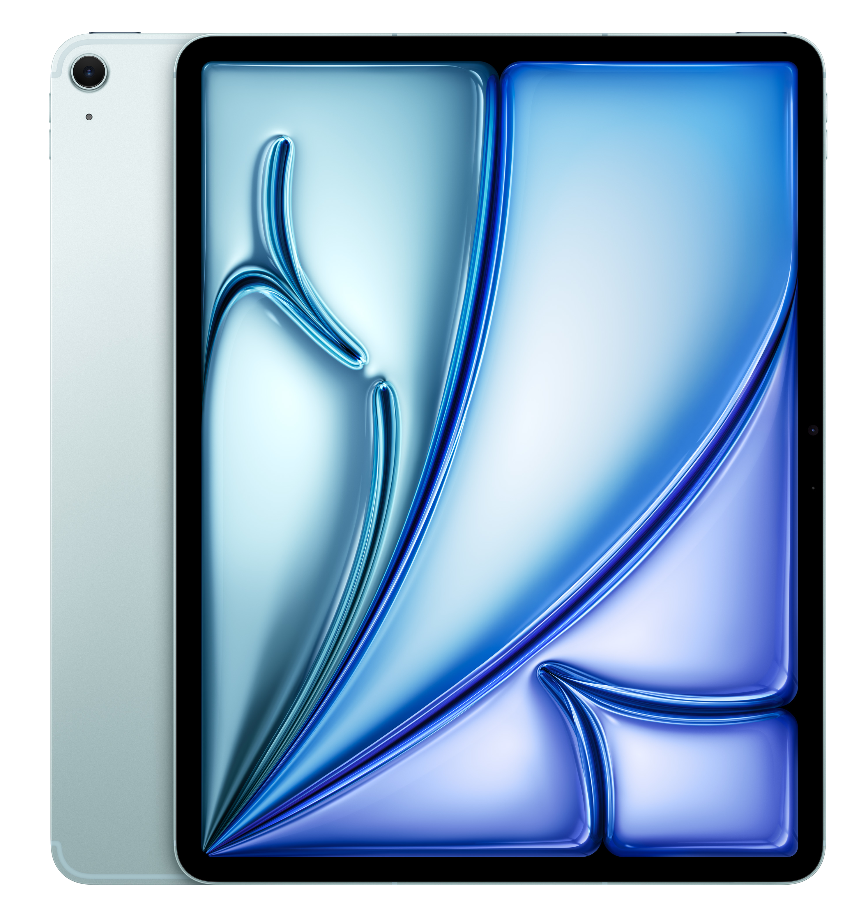 Jasnozielony tablet na czarnym tle, z aparatem.