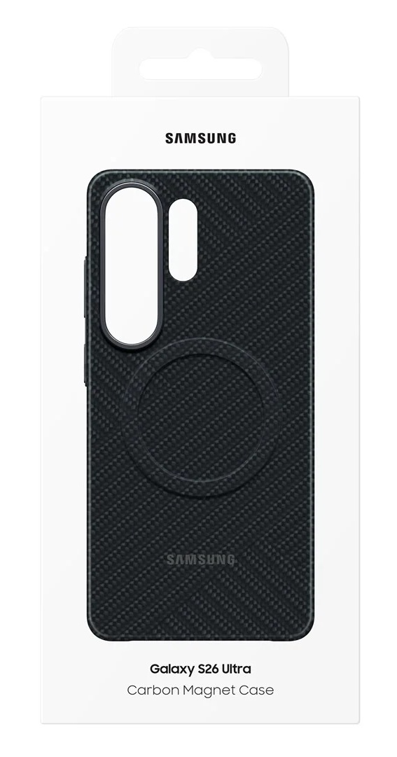 Czarny magnetyczny futerał węglowy Samsung Galaxy S26 Ultra.