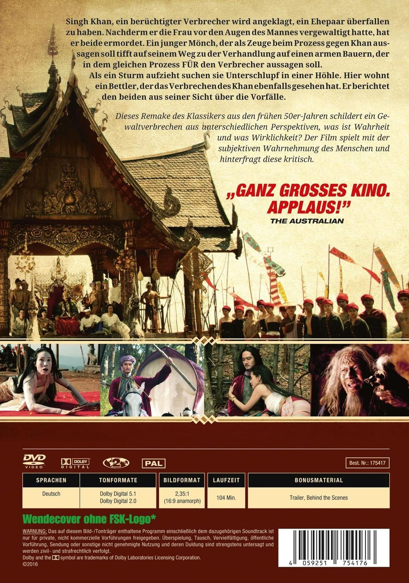 Filmcover mit Text und Szenenbildern: Ein Mann auf einem Pferd, eine Frau, eine alte Frau.