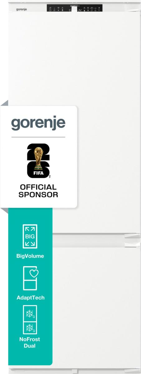 GORENJE NRKI619D61WFE Beépíthető NoFrost kombinált hűtőszekrény