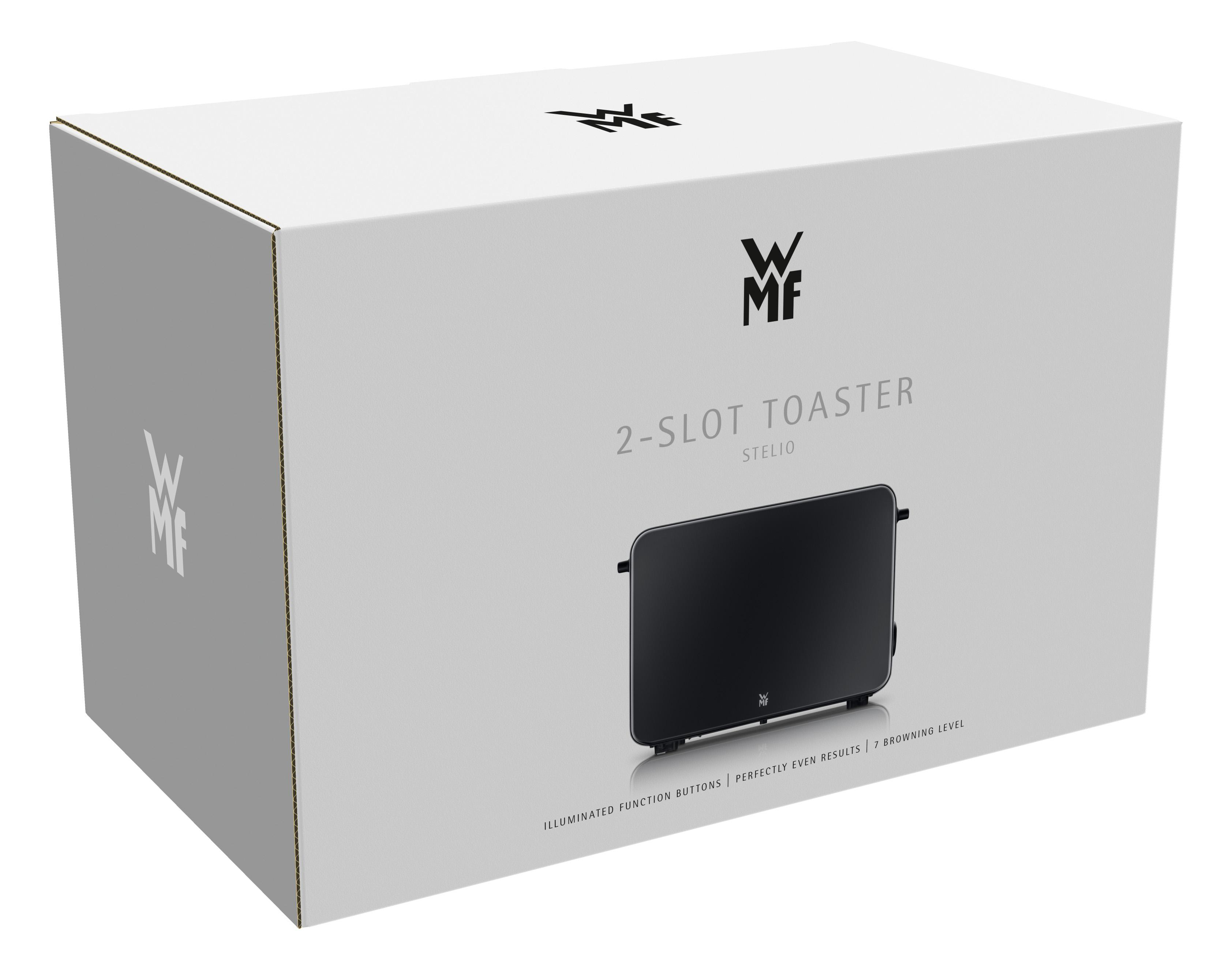 Verpackung für einen WMF 2-Slot Toaster 'STELIO'.